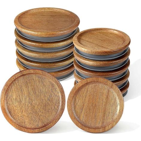 Couvercles en bois pour bocaux, couvercles de conservation en bois à ouverture standard et large, couvercles réutilisables pour bocaux de conserve (1/5)