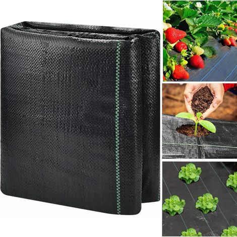 Toiles de Paillage 2m x 10m Toile Anti Mauvaises Herbes Jardin 90g/㎡ Geotextile,de Paillage Bache Geotextile Toile (1/5)