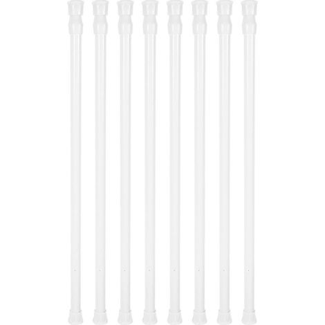 8 petites barres de tension pour rideau de douche extensible à ressort de 40 à 71 cm (15,7 à 28 pouces) (1/5)