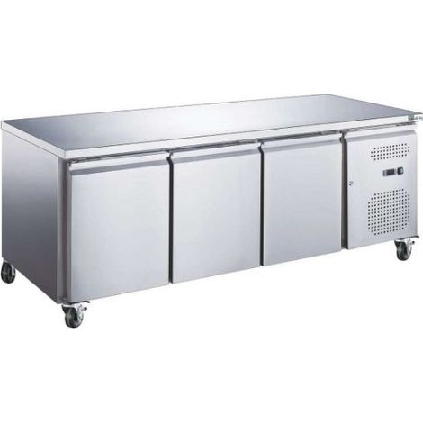 Tables réfrigérée - Série star 600x400 • 2 - 3 portes Plans de travail inox Évaporateur traité