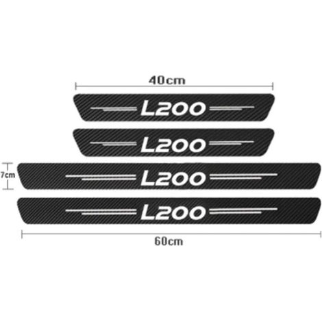 4 pièces protections de seuil de porte et de coffre, fibre de verre, pour Mitsubishi L200 2005-2009, 21 pouces + 19 pouces (1/3)
