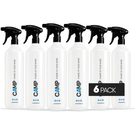 Pulvérisateur 1 L, Flacon Gradué avec Buse Réglable pour Détergents et Produits Chimiques - Entretien, Automobile et Jardinage, Fabriqué en Italie, 6 x 1 L (1/5)