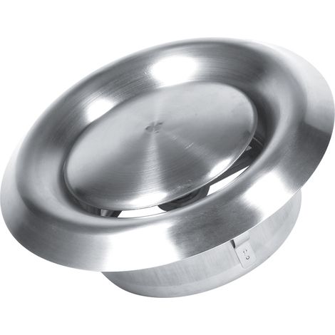 Bouche d'aération réglable mur plafond maison acier inoxydable ronde gaine VMC (150mm) (1/2)