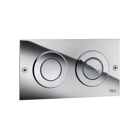 PLACCA DI COMANDO 2 PULSANTI PER CASSETTE PNEU OLI MINI TREND- Cromata- OLIVE- pezzi 1