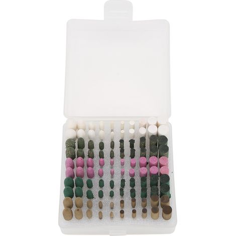 Ortviai Têtes de meulage 100 pièces en corindon rouge pour outils électriques – abrasifs métal/bois/marbre (1/5)
