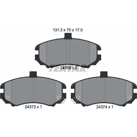 Kit de plaquettes de frein, frein à disque Textar 2436901 HYUNDAI 581012DA50