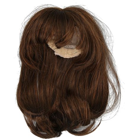 Perücke für BJD-Puppen im Maßstab 1:6 mit Pony, hitzebeständiges Seidenhaar, selbstgestaltbare Kopfhaut, hellbraun, Kopfgröße 15,5–17 cm (1/5)