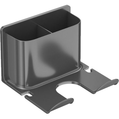 Support de sèche-cheveux, support de sèche-cheveux sans perforation pour salle de bain, support de rangement pour salle de bain, (1/5)