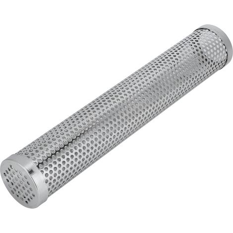 Tube de stockage de granules fumés pour barbecue, rond de 12 pouces, en acier inoxydable 304, sans joints de soudure. (1/5)
