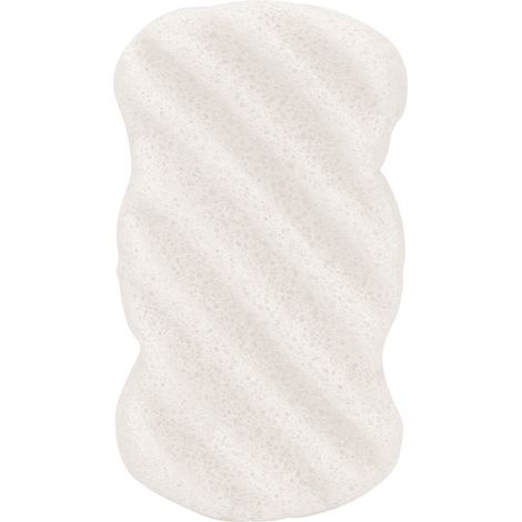 Éponge visage en fibre végétale lavable réutilisable, gant de toilette exfoliant portable blanc pour nettoyage doux et bain. (1/5)