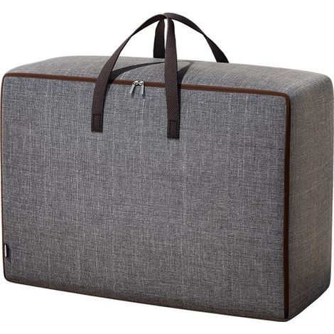 Bolsa de almacenamiento，Bolsas de almacenamiento，1 bolsa de almacenamiento grande con cremallera，Bolsas de almacenamiento de tela Oxford，Gris (1/5)
