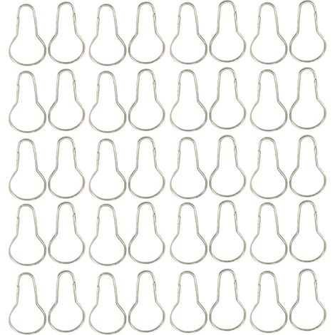 Crochet de rideau Hulu à boucle et à pointeau, crochet de rideau de bain en forme de gourde (1/5)