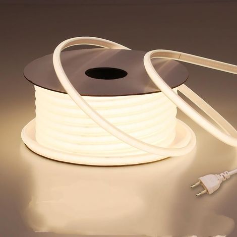 220V Ruban LED COB Exterieur Etanche 1M, 4000K Blanc Naturel Flexible Découpable Bande LED Sans Transformateur, pour Chambre, Gaming, Bureau, Pergola Extérieur [Classe énergétique E] (1/5)