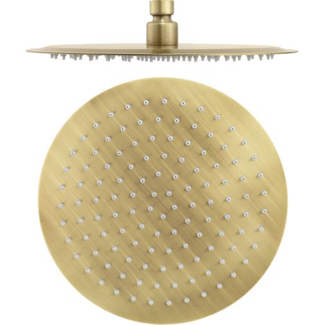 Rociador de ducha dorado envejecido 25 cm redondo retro de Valaz
