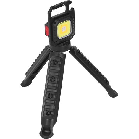 Lampes torches COB compactes, rechargeables et portables, mini lampes de poche avec support triangulaire pliable pour la pêche et le camping.