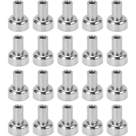 20 Stück Basismagnete, Neodym-Stifte, 2 kg Zugkraft, rostfrei, für Lagerhalle/Garage
