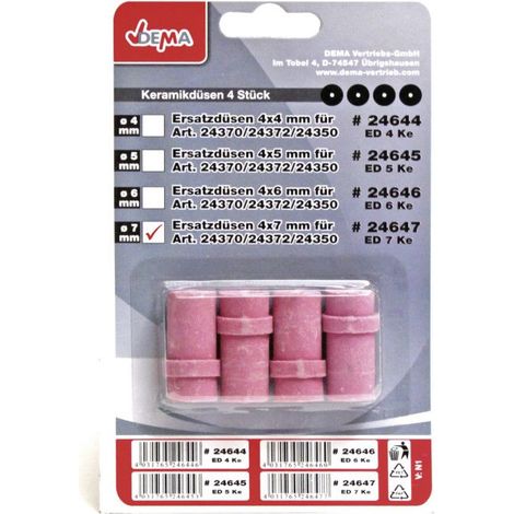 Buses céramiques 7 mm pour cabine de sablage 90-220-340 L 4 pièces