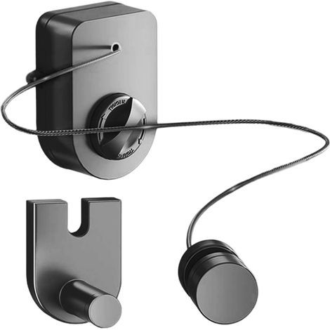 Drehbarer Klemmmechanismus, ideal für Badezimmer, Balkon und Waschküche, selbstklebender Wäscheleinenhalter (1/5)