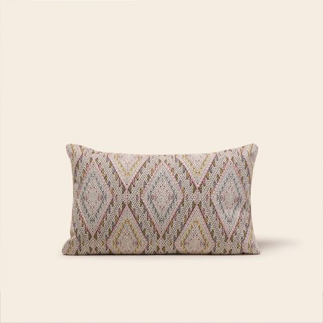 Housse de coussin en Coton et broderie graphique KALIMI (1/4)