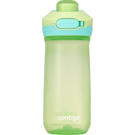 Contigo Jessie Autopop Borraccia per bambini, grande bottiglia d'acqua 420 ml, 100% a prova di perdite e lavabile in lavastoviglie, ideale per asili nido, scuole materne, scuola, sport, tempo libero (1/5)
