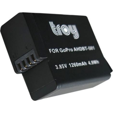 Troy Batterie + Chargeur double pour GoPro Hero 5 Hero5 Black AHDBT-501 AABAT-001 (1/2)