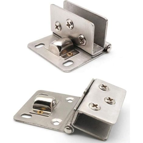 Charnière Pour Porte En Verre - Acier Inoxydable - Ouverture 270° - Épaisseur Verre 8 À 10 Mm - Lot De 2 (1/4)
