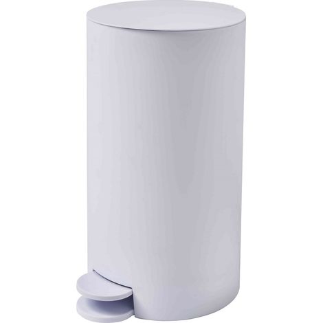 Poubelle à pédale salle de bain 3L blanc