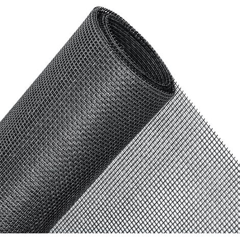 Moustiquaire de remplacement anti-animaux, invisible, en fibre de verre - Noire - 1,5 x 3 mètres - RW Window Screen (1/5)