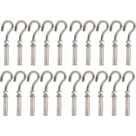 Crochet D'expansion M8 en Acier Inoxydable, Lot de 20, Boulons à œil à épaule, Solutions d'ancrage pour Murs en Béton Et en Brique (1/5)