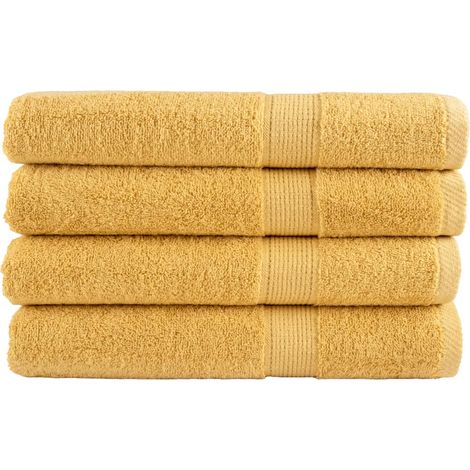 Premium Handtücher SOLUND 4 Stk. Gold 100x200 cm 600 g/m² (1/5)