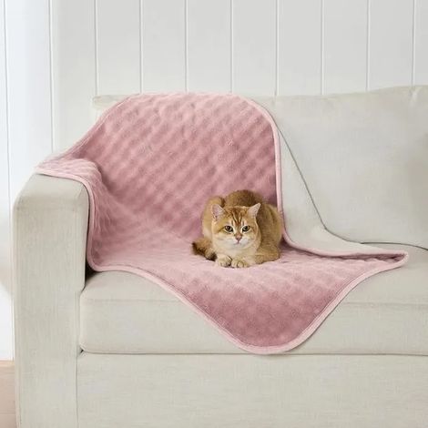Couverture Imperméable pour Lit Canapé Sofa Voiture,76x101cm Couverture Douce et Étanche pour 76x101cm Rose ROSE POUSS COUVERTURE (1/5)