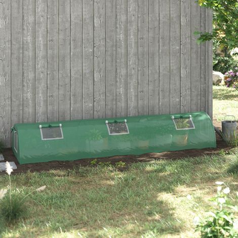 Frühbeet Gewächshaus 300x80x45 cm mit 4 Mesh-Fenstern OKMYHOME (1/5)