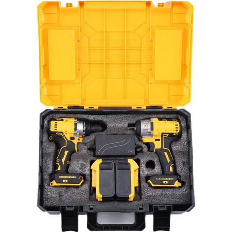2PCS Drill Kit + DCF887 Impact Driver + DCB115 Charger + Case,Drill (1/4)