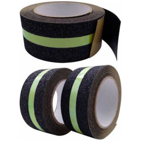 Ruban Antidérapant - - 5cm x 5m - PVC Lumineux - Adhésif Fort - Vert (1/4)