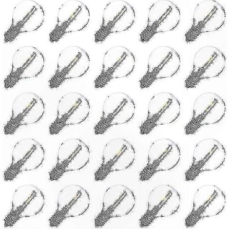 Lot de 25 ampoules LED E14, lumière chaude 2700K, design filament vintage (1/4)