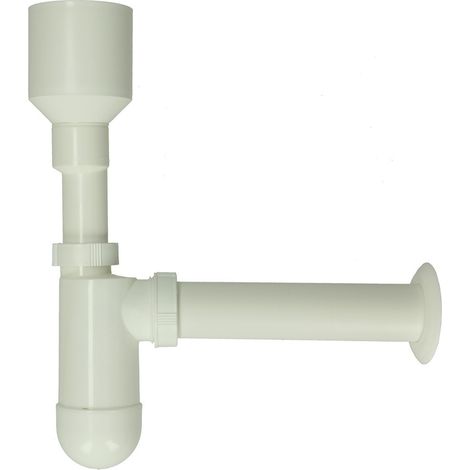 Siphon bouteille pour urinoir DN 40, plastique blanc