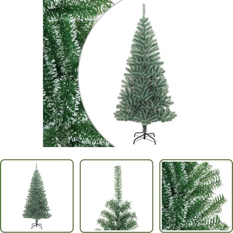 Künstlicher Baum -  Künstlicher Weihnachtsbaum Beschneit Grün 210 cm