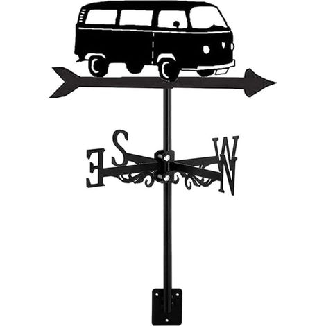 1 Girouette Métal Bus 3D, Indicateur Vent Acier Inoxydable, Décoration Toit Jardin Terrasse(Troisième trimestre : août) (1/5)