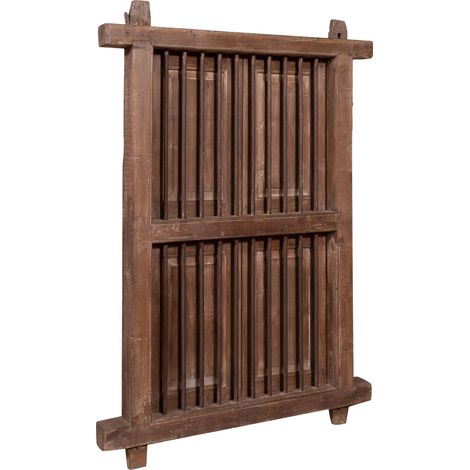 Solid wood and antique iron window grille door with internal or external frame (1/5)