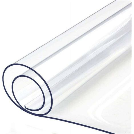 Protection transparente pour nappe, protection imperméable en vinyle, adaptée aux cuisines, tables basses et bureaux. (1/5)