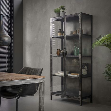 Vitrine industrielle métal verre ROADIES (1/5)