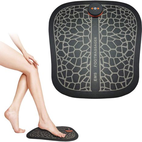 Coussin Massage Pieds Rechargeable 9 Vitesses 6 Modes Télécommande Impulsions Électriques Tapis de Massage Plantaire USB (1/5)