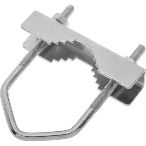 Pince de Montage - BeMatik - Clamp Mât - Métal Galvanisé - Fixation Antenne - Universelle