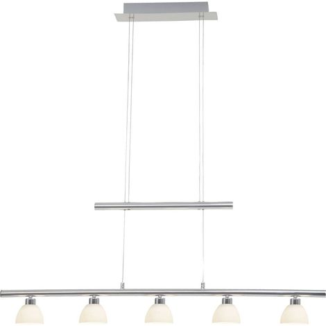 BRILLIANT Lampe Tonja LED Pendelleuchte 5flg chrom/weiß 5x 5W LED integriert (COB), (285lm, 3000K) Höhenverstellbar durch Gegengewicht (1/3)