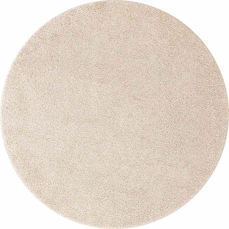 Tapis de sol,Tapis Shaggy Anti-dérapant Crème 160 x 160 cm PP CFW872780 (1/5)