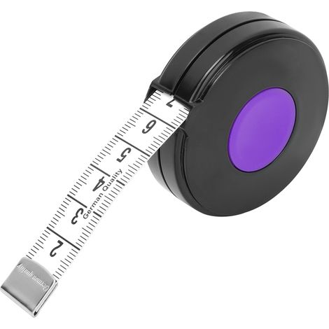 Mètre ruban souple de 150 cm, règle de mesure de tailleur pour le corps humain et le tissu (violet) (1/2)