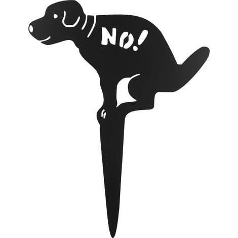 Panneau en fonte « Chiens interdits dehors » - Décoration de jardin et de pelouse, message clair contre les déjections canines, résistant aux intempéries pour une utilisation extérieure (2 pièces)-Aqu (1/5)