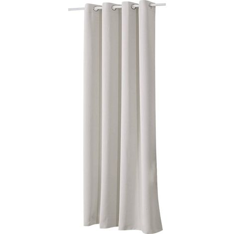 WOLTU Tenda Oscurante per Finestre con Occhielli per Camera da Letto. 1 Pannello Crema ,Tenda senza cinghie