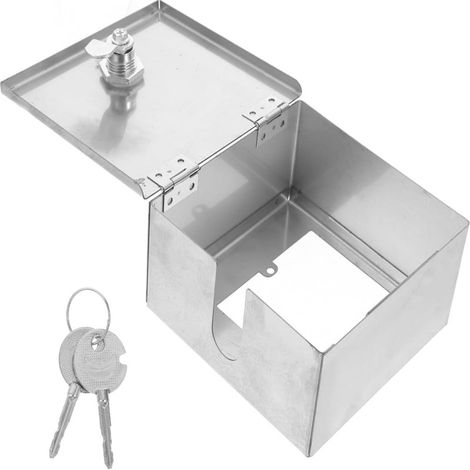 Caja de conexiones eléctricas de acero inoxidable para equipos eléctricos, impermeable, con tapa protectora con cerradura. (1/5)