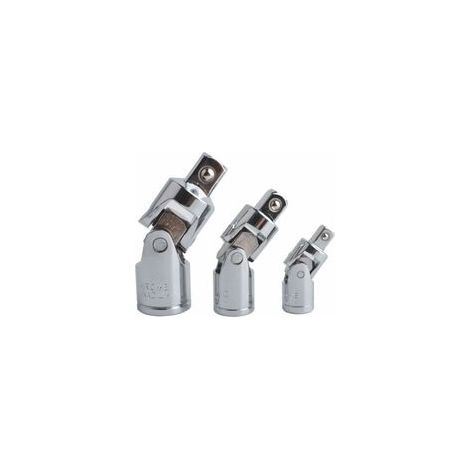 (3 Pièces Argent)Cardan Douilles Joint Universel Impact Augmentateur Réducteur Adaptateur Pivotant Pour Moteur CR-V Acier Fini Chromé